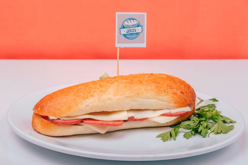 Italian hoagie with primo meats and fresh vegetables